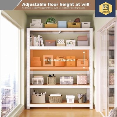 100kg x 5 Tier Metal Storage Rack, Shelving Units (White)160H x 40D x 80Lcm - Image 3