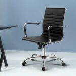 Mid Back Executive Office Chair 360° Swivel Adjustable Height for Home or Workplace
