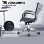 Mid Back Executive Office Chair 360° Swivel Adjustable Height for Home or Workplace
