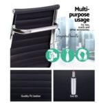 Mid Back Executive Office Chair 360° Swivel Adjustable Height for Home or Workplace