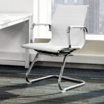 Mid Back Executive Office Chair 360° Swivel Adjustable Height for Home or Workplace