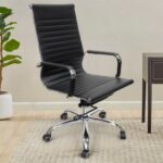 Arctic Height Adjustable Office Chair with 360° Swivel Rocking for Home Office or Desk (Black)