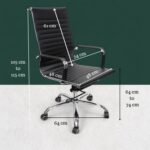 Arctic Height Adjustable Office Chair with 360° Swivel Rocking for Home Office or Desk (Black)