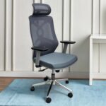 CoreFlex Pro Ergonomic Mesh Office Chair with Lumbar Support, 360° Swivel, Reclining High Back (Grey)