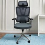 Brocelle Egro Working Office Chair with 360° Swivel & Recline Mesh Chair (Grey)