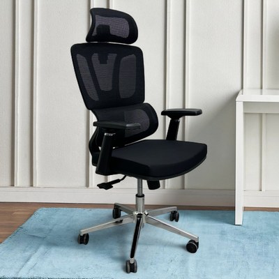 Brocelle Egro Working Office Chair with 360° Swivel & Recline Mesh Chair (Black)