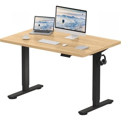 FlexiSpot Electric Standing Desk with Adjustable Height 120x75 Sit-Stand Workstation with Spacious Desktop and Sturdy Steel Frame Ideal for Home and Office - Coco Bolo - Image 2