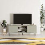 Mourah Home Frem TV Unit Up To Inches With Storage - Ash Green - 2 Years Warranty