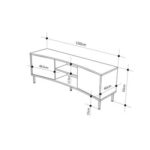 Mourah Home Frem TV Unit Up To Inches With Storage - Ash Green - 2 Years Warranty
