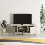 Mourah Home Frem TV Unit Up To Inches With Storage - Ash Green - 2 Years Warranty