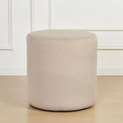 Modern Round Velvet Upholstered Ottoman – Dove Gray Multi-Functional Footstool for Living Room, Bedroom or Entryway - Image 5