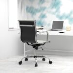 Mahmayi Modern UL UT-C031L Low Back PU Office Chair Ergonomic Chair with Adjustable Height, Fixed Arms and Tilt Lock Ideal for Home and Office - Grey