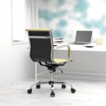 Mahmayi Modern UL UT-C031L Low Back PU Office Chair Ergonomic Chair with Adjustable Height, Fixed Arms and Tilt Lock Ideal for Home and Office - Beige