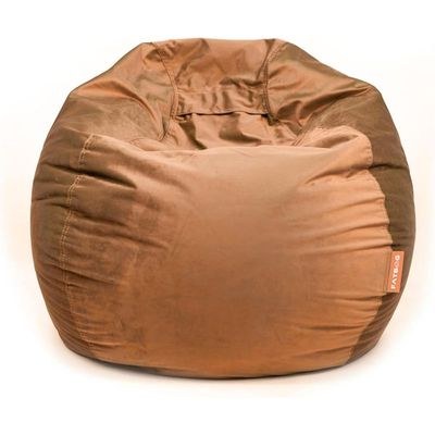 FATBAG Cozy Curve Velvety Fabric Bean Bag for Kids & Adults with separate filler bag sizes Extra Small | Small | Large | X Large | XX Large (Bronze, Small)
