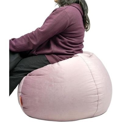 FATBAG Cozy Curve Velvety Fabric Bean Bag for Kids & Adults with separate filler bag sizes Extra Small | Small | Large | X Large | XX Large (Cherry Pink, Small) - Image 3