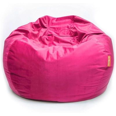 FATBAG Cozy Curve Velvety Fabric Bean Bag for Kids & Adults with separate filler bag sizes Extra Small | Small | Large | X Large | XX Large (Hot Pink, XX-Large)