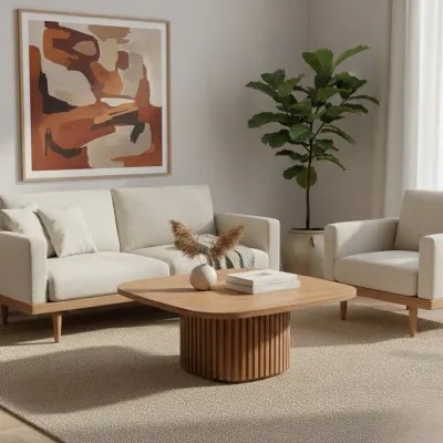 Smith Coffee Table Brown L91xW91xH40 - Image 2