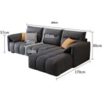 Living Room Sofa Modern Small Family Three Person Combination Sofa Nordic Living Room Cloth Sofa Set