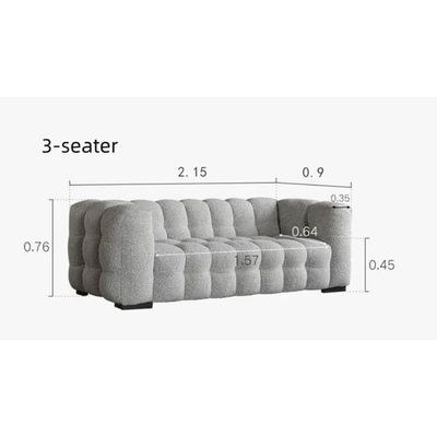 Modern 3 Piece Boucle 3+2+1 Sofa Set Stylish Living Room Design - Image 5