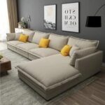 Modern L-Shaped Sectional Sofa Set With Innovative Technology Cloth For Lounge Living Room Furniture