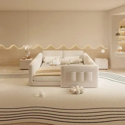 Upholstered Bed Frame with Sides Guardian and Headboard - Super King Size 200 × 200