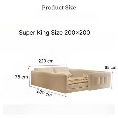 Upholstered Bed Frame with Sides Guardian and Headboard - Super King Size 200 × 200 - Image 3