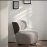 Armless Cozy Swivel Chair - Gray