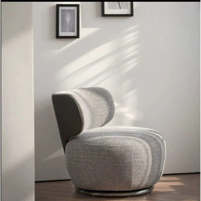 Armless Cozy Swivel Chair - Gray
