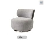 Armless Cozy Swivel Chair - Gray