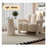 Modern Cloud-Inspired Accent Armchair - Off White