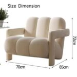 Modern Cloud-Inspired Accent Armchair - Off White