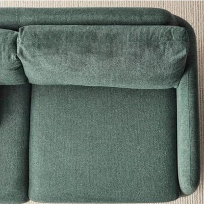 2-Seater Fabric Sofa L180xW85xH84 - Green - Image 3