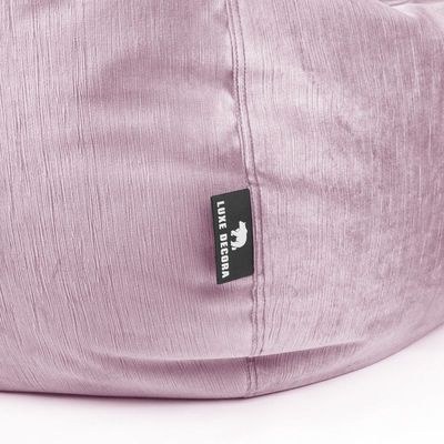 Luxe Decora Alba | Soft Suede Fabric Bean Bag for Best Comfort and Style | Washable | Filled with Polystyrene Beads | Ideal for Kids and Adults (Pink, Medium) - Image 4