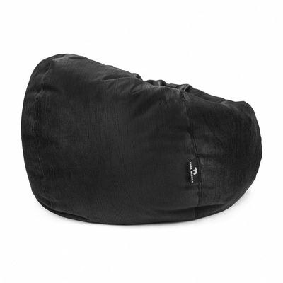 Luxe Decora Alba | Soft Suede Fabric Bean Bag for Best Comfort and Style | Washable | Filled with Polystyrene Beads | Ideal for Kids and Adults (BLack, Medium) - Image 3