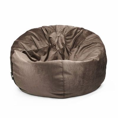 Luxe Decora Alba | Soft Suede Fabric Bean Bag for Best Comfort and Style | Washable | Filled with Polystyrene Beads | Ideal for Kids and Adults (Brown, Large) - Image 2