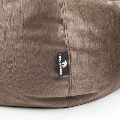 Luxe Decora Alba | Soft Suede Fabric Bean Bag for Best Comfort and Style | Washable | Filled with Polystyrene Beads | Ideal for Kids and Adults (Brown, Large) - Image 4