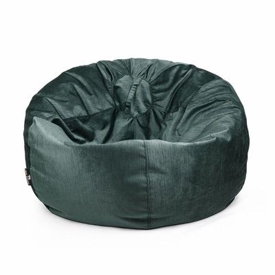 Luxe Decora Alba | Soft Suede Fabric Bean Bag for Best Comfort and Style | Washable | Filled with Polystyrene Beads | Ideal for Kids and Adults (Dark Green, Small) - Image 2