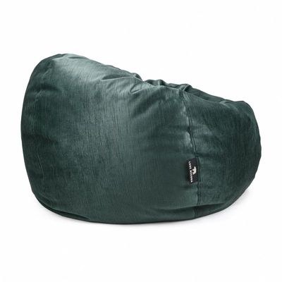 Luxe Decora Alba | Soft Suede Fabric Bean Bag for Best Comfort and Style | Washable | Filled with Polystyrene Beads | Ideal for Kids and Adults (Dark Green, Small) - Image 3