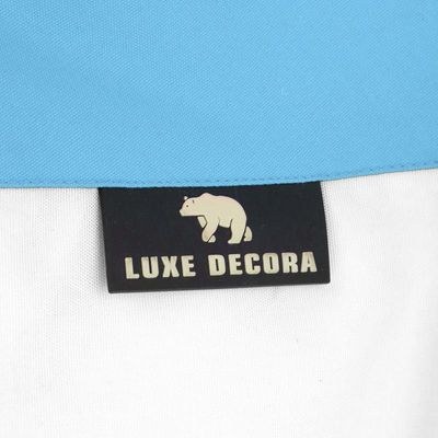 Luxe Decora Football Bean Bag | Outdoor Water Repellent Olefin Fabric | Filled with Polystyrene Beads | Removable Inner Layer | Comfortable Seating for Kids & Adults (Skyblue/White, Medium) - Image 3