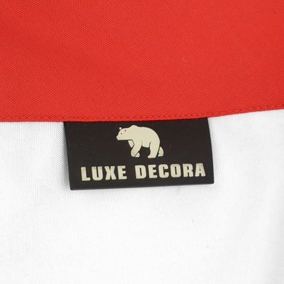 Luxe Decora Football Bean Bag | Outdoor Water Repellent Olefin Fabric | Filled with Polystyrene Beads | Removable Inner Layer | Comfortable Seating for Kids & Adults (Red/White, X-Large) - Image 3
