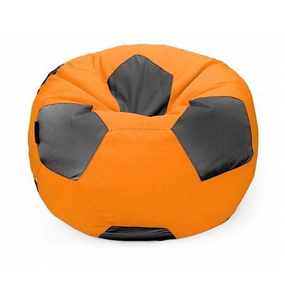 Luxe Decora Football Bean Bag | Outdoor Water Repellent Olefin Fabric | Filled with Polystyrene Beads | Removable Inner Layer | Comfortable Seating for Kids & Adults (Orange/Black, X-Large) - Image 2
