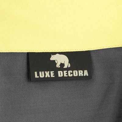 Luxe Decora Football Bean Bag | Outdoor Water Repellent Olefin Fabric | Filled with Polystyrene Beads | Removable Inner Layer | Comfortable Seating for Kids & Adults (Yellow/Black, Large) - Image 3