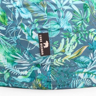 Luxe Decora Flora Collection | Tropical Lagoon | Cozy Soft Fabric Bean Bag | Washable Cover | Filled with Polystyrene Beads | Perfect for Kids and Adults (Medium) - Image 4