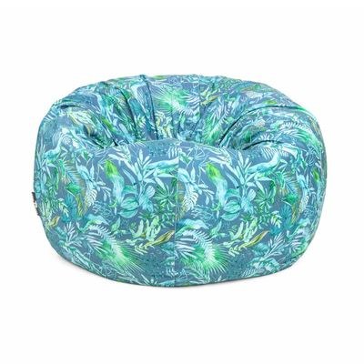 Luxe Decora Flora Collection | Tropical Lagoon | Cozy Soft Fabric Bean Bag | Washable Cover | Filled with Polystyrene Beads | Perfect for Kids and Adults (Medium)