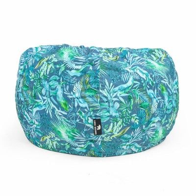 Luxe Decora Flora Collection | Tropical Lagoon | Cozy Soft Fabric Bean Bag | Washable Cover | Filled with Polystyrene Beads | Perfect for Kids and Adults (Medium) - Image 3
