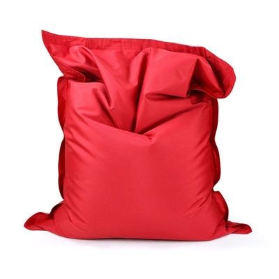 Luxe Decora Grande Bean Bag | Relaxing Outdoor Poolside & Beach Lounger | Water-Repellent Olefin Fabric | Removable Cover | Filled with Polystyrene Beads | Adults & Kids (Scarlet Red, Large)