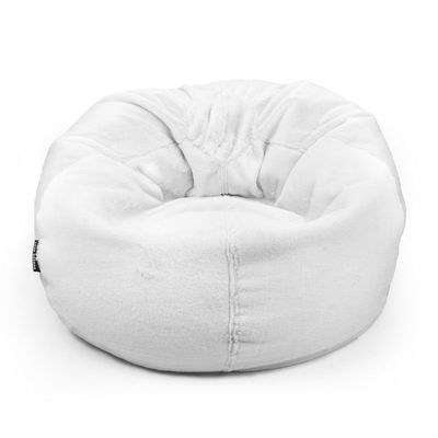 Luxe Decora Cocoon | Plush Short Hair Fur Bean Bag for Ultimate Comfort and Style | With Polystyrene Beads Filling | Best for Kids and Adults (White, Medium) - Image 3