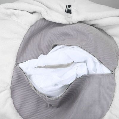 Luxe Decora Cocoon | Plush Short Hair Fur Bean Bag for Ultimate Comfort and Style | With Polystyrene Beads Filling | Best for Kids and Adults (White, Large) - Image 5