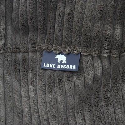 Luxe Decora Solco - Channel Design Fur Bean Bag for Contemporary Comfort | With Polystyrene Beads Filling | Best for Kids and Adults (Mocha, Large) - Image 4