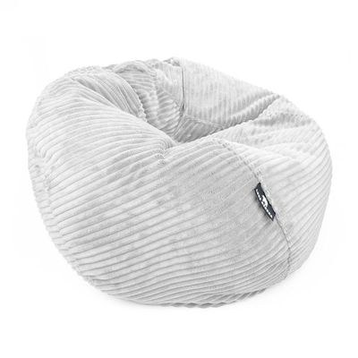 Luxe Decora Solco - Channel Design Fur Bean Bag for Contemporary Comfort | With Polystyrene Beads Filling | Best for Kids and Adults (White, Small) - Image 3